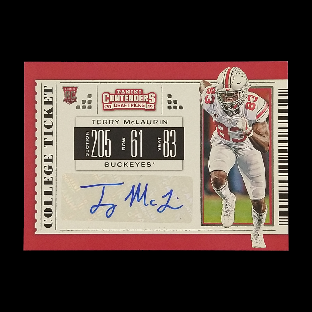 2019 Panini Contenders Draft Terry McLaurin Rookie Autograph