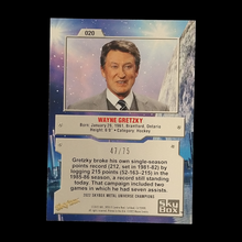 Load image into Gallery viewer, 2022 Upper Deck Skybox Metal Universe Wayne Gretzky PMG Precious Metal Gems Serial # /75