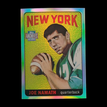 Load image into Gallery viewer, 2001 Topps Archives Reserve Joe Namath Refractor Rookie Reprint
