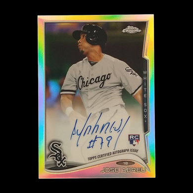 2014 Topps Chrome Jose Abreu Rookie Refractor Autograph Serial # /499