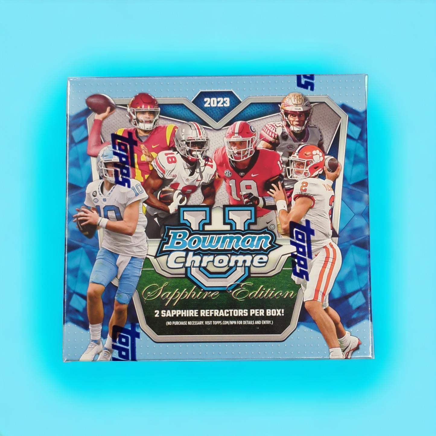 2023 Bowman Chrome University Sapphire Edition Football Box