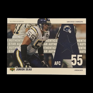 2002 Upper Deck Junior Seau Game Used Jersey Relic