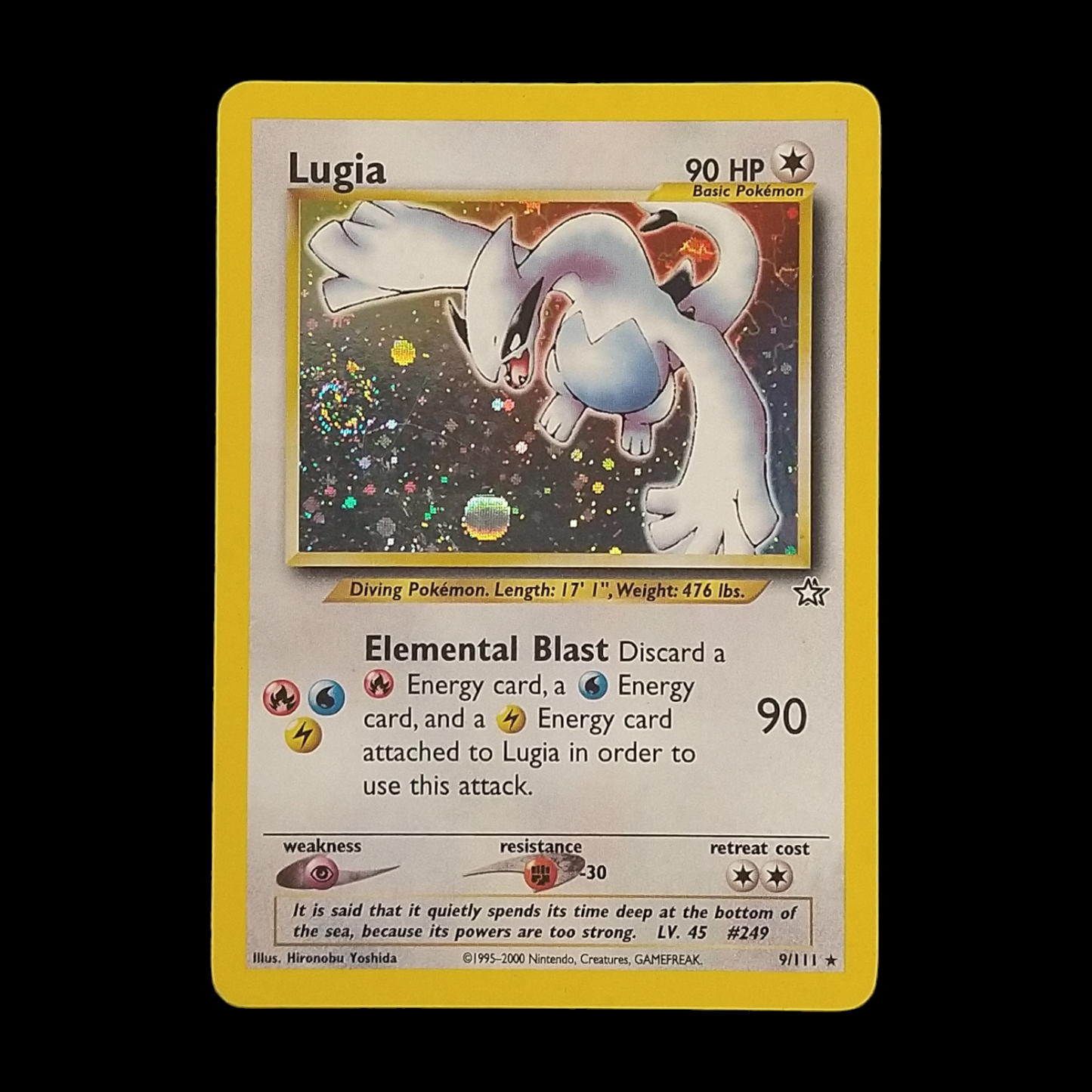 lugia holographic card Lugia 9/111 Neo Genesis - English Version - Holographic - Proxy - High Quality - Trading Card