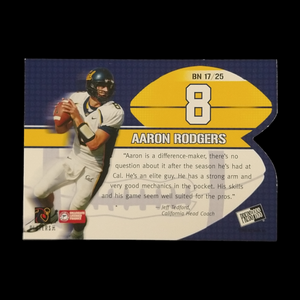 2005 Press Pass Aaron Rodgers Big Numbers Rookie