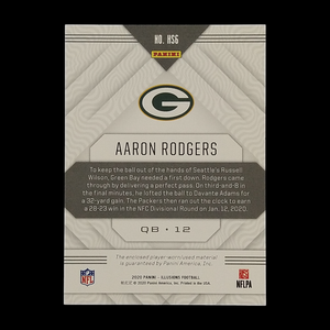 2020 Panini Illusions Aaron Rodgers Highlight Jersey Relic