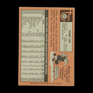 1969 Topps Bobby Cox Rookie #237