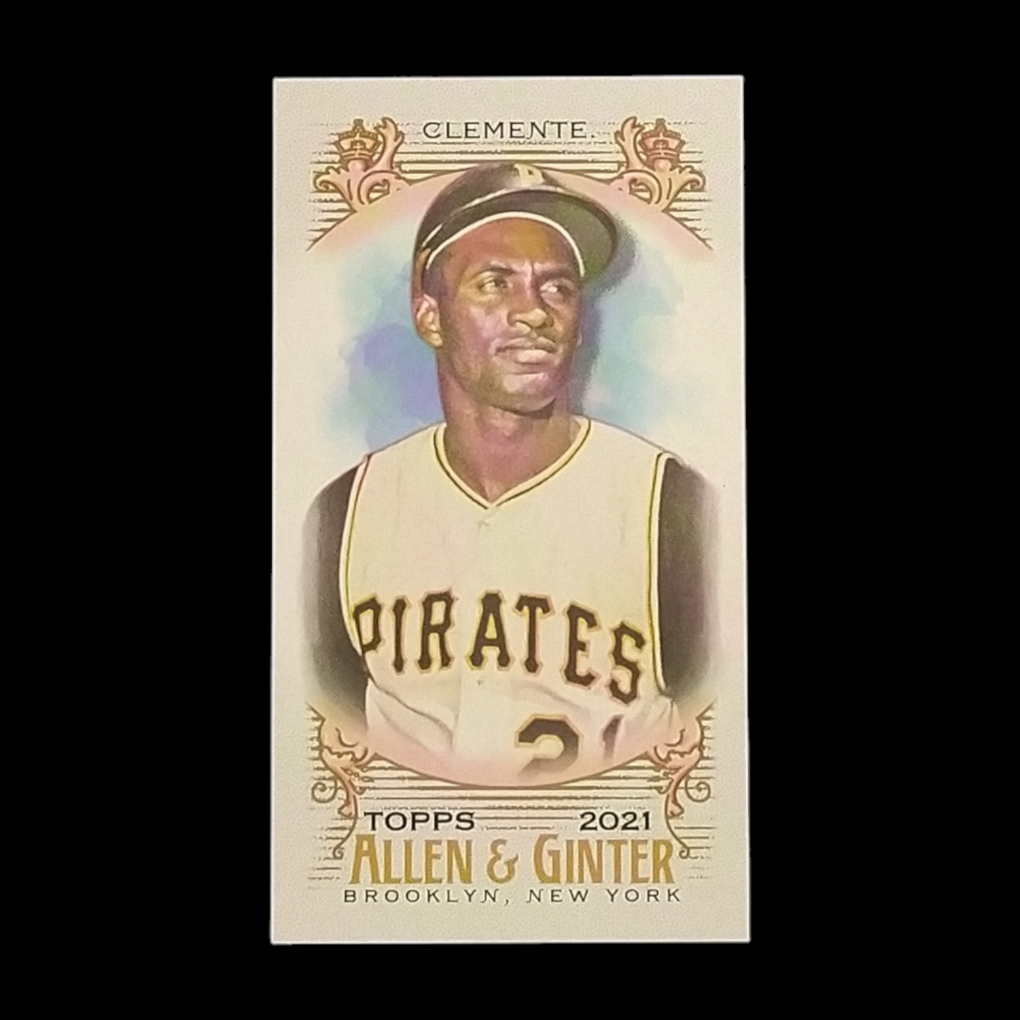 2021 Topps Allen & Ginter Roberto Clemente Mini Serial # 11/25 ( rip card )