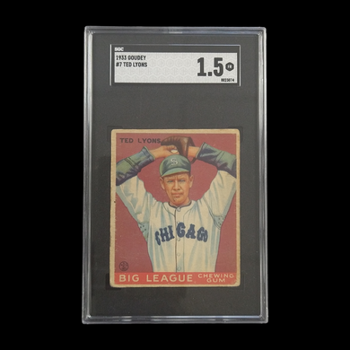 1933 Goudey Ted Lyons #7 SGC 1.5