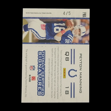 Load image into Gallery viewer, 2011 Panini Peyton Manning Totally Certified Emerald Autograph Serial # /5