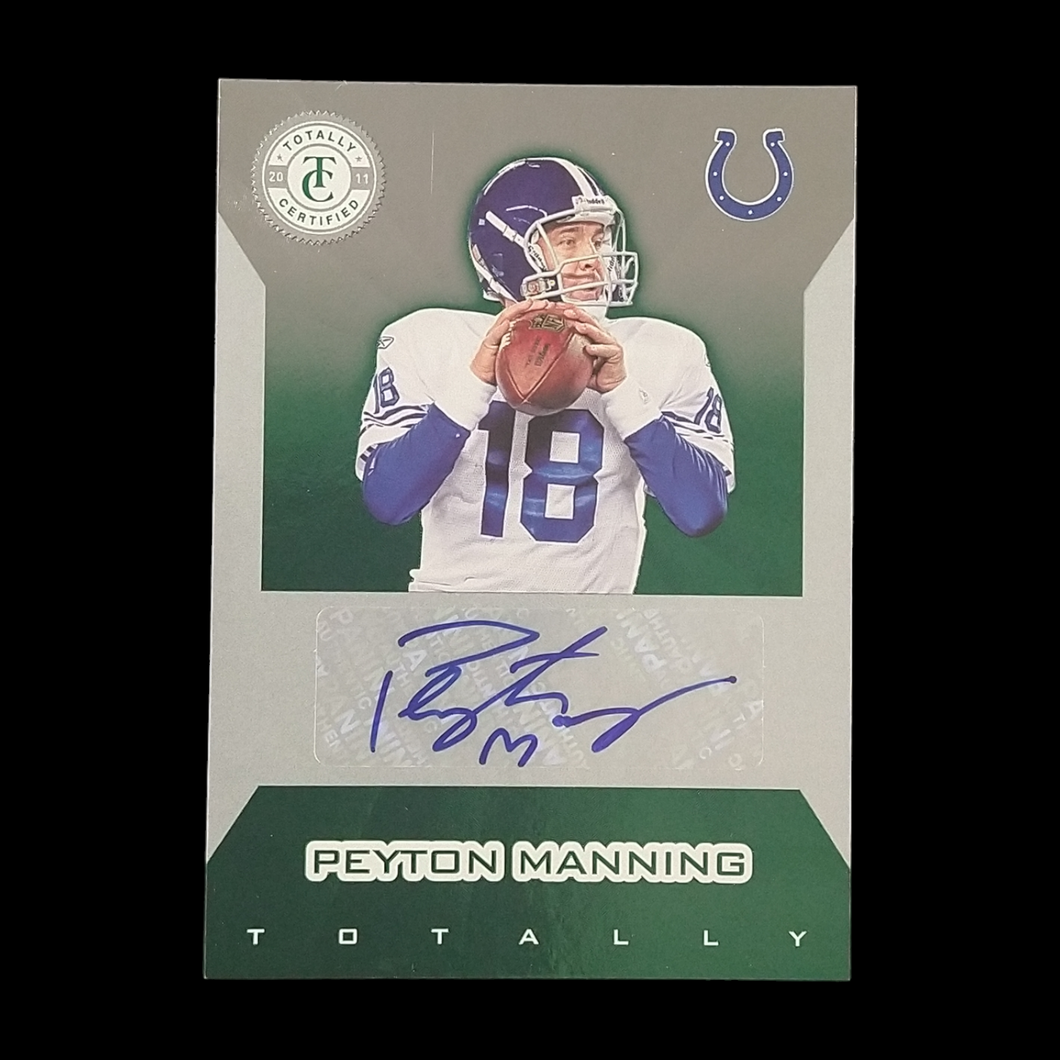 2011 Panini Peyton Manning Totally Certified Emerald Autograph Serial # /5