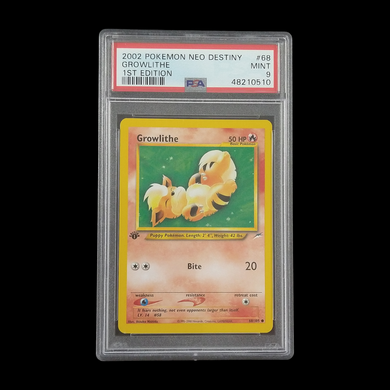 2003 Pokemon Neo Destiny Growlithe 1st Edition PSA 9