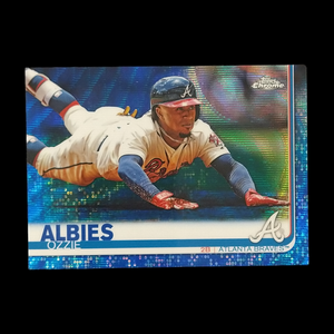 2019 Topps Chrome Ozzie Albies Blue Wave Refractor Serial # /75
