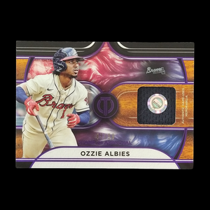 2022 Topps Tribute Ozzie Albies Jersey Relic Purple Serial # /50