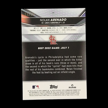 Load image into Gallery viewer, 2022 Bowman&#39;s Best Nolan Arenado Gold Refractor Serial # /50