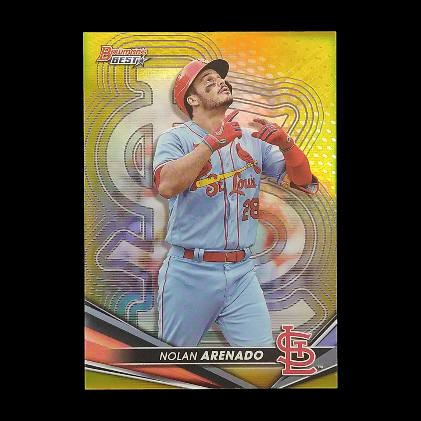 2022 Bowman's Best Nolan Arenado Gold Refractor Serial # /50