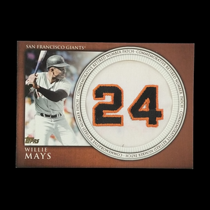 2012 Topps Willie Mays Retired Number Patch