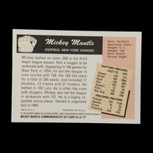 Load image into Gallery viewer, 1996 Mickey Mantle Topps Chrome Refractor 1955 Reprint