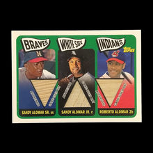 Load image into Gallery viewer, 2001 Topps Sandy Alomar Sr, JR, &amp; Roberto Triple Game Used Bat