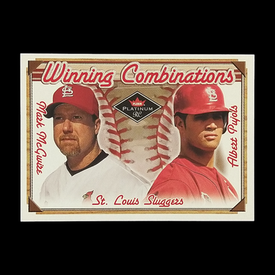 2001 Fleer Platinum Mark McGwire & Albert Pujols Rookie Serial # /2000