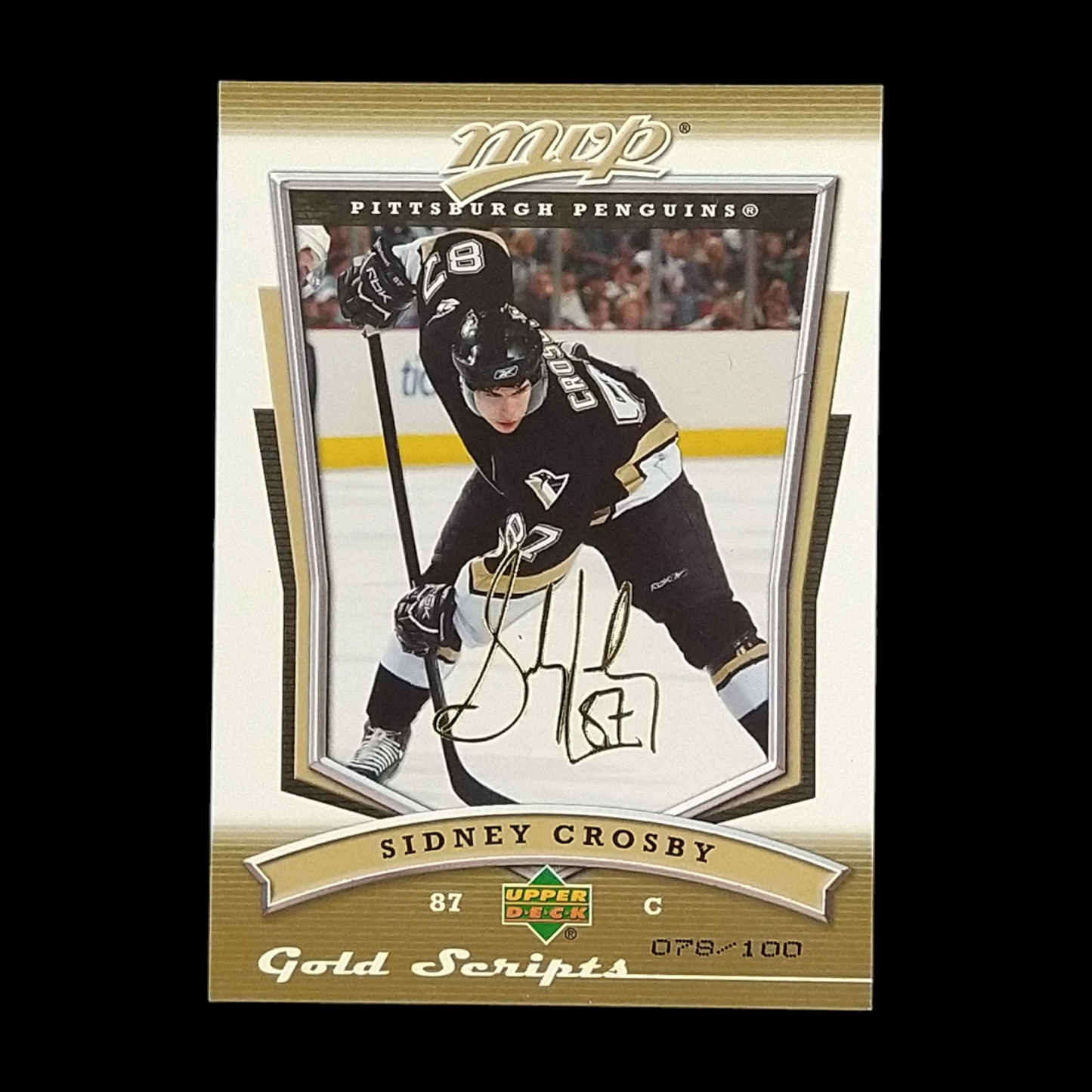 2007-08 Upper Deck MVP Sidney Crosby Gold Scripts #200 Serial # /100