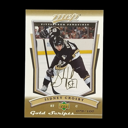 2007-08 Upper Deck MVP Sidney Crosby Gold Scripts #200 Serial # /100