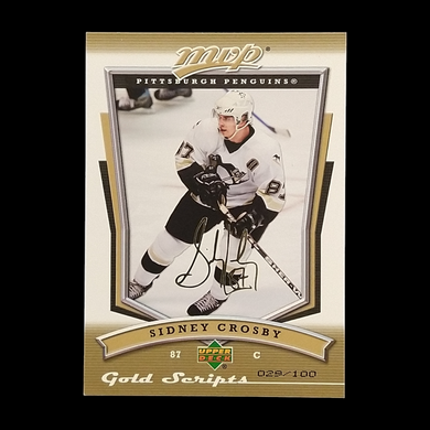 2007-08 Upper Deck MVP Sidney Crosby Gold Scripts #300 Serial # /100