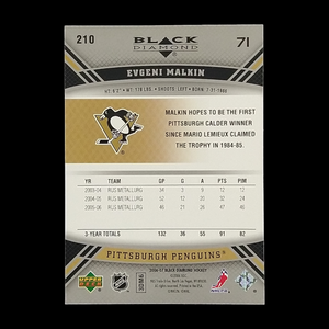 2006-07 Upper Deck Evgeni Malkin Black Diamond Rookie