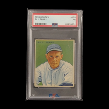 Load image into Gallery viewer, 1933 Goudey Bill Terry #125 PSA 1