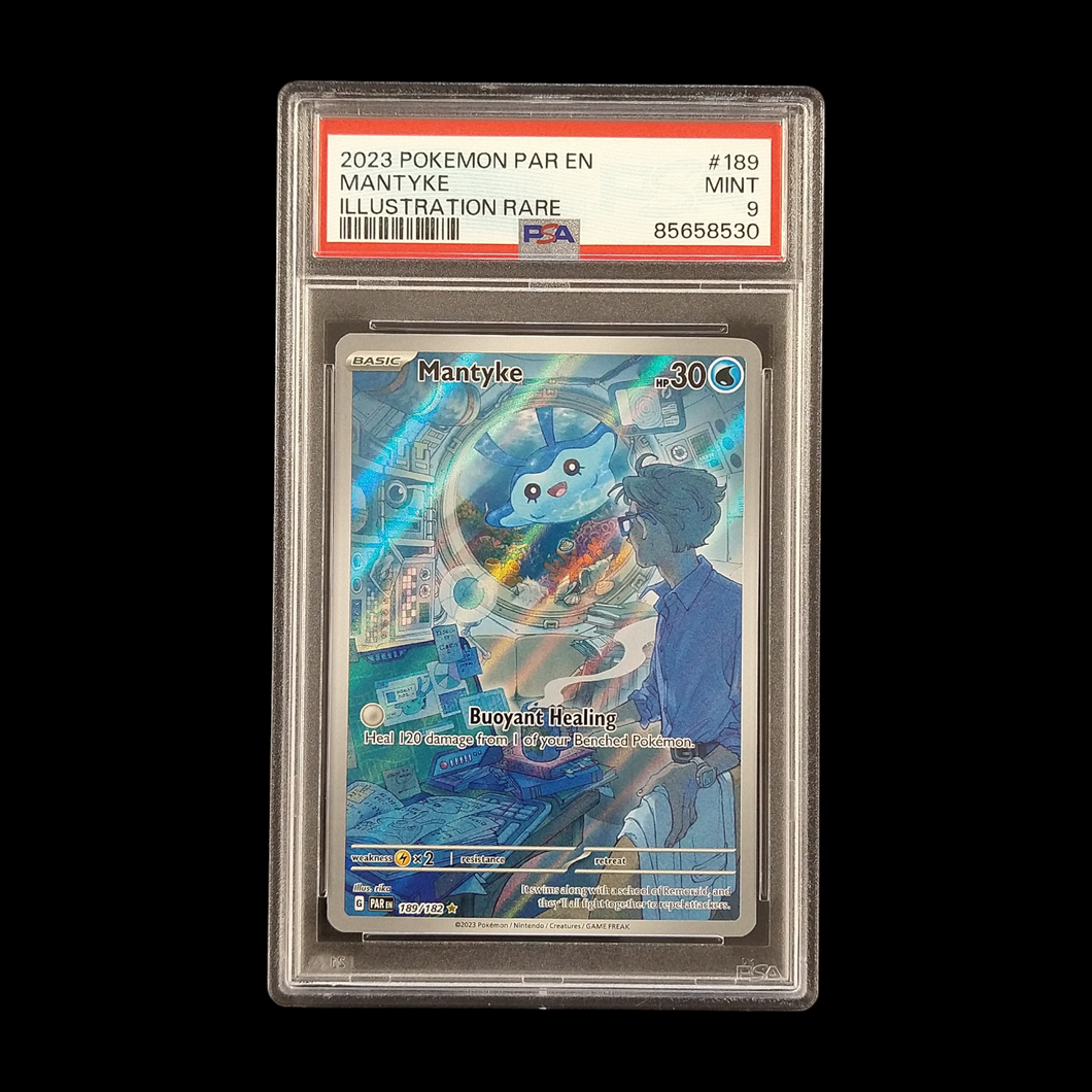 2023 Pokemon Paradox Rift Mantyke Illustration Rare #189 PSA 9