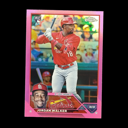 2023 Topps Chrome Jordan Walker Rookie Pink Refractor #209