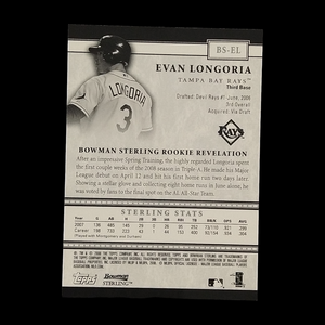 2008 Bowman Sterling Evan Longoria Rookie Autograph