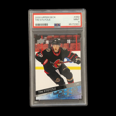 2020 Upper Deck Tom Stutzle Young Guns #482 PSA 9