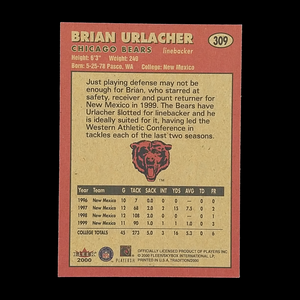 2000 Fleer Tradition Brian Urlacher Rookie #309