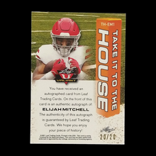 Load image into Gallery viewer, 2021 Leaf Valiant Elijah Mitchell Rookie Autograph Serial # /20