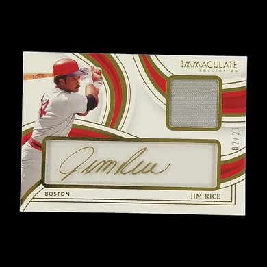 2023 Panini Immaculate Jim Rice Jersey Autograph Gold Serial # /21