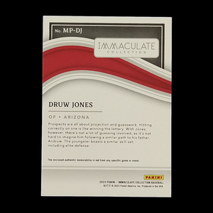 2023 Panini Immaculate Druw Jones Jersey Relic Serial # /10