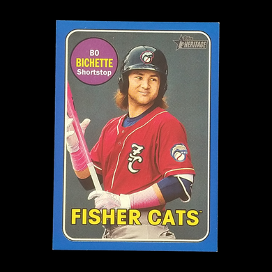 2018 Topps Heritage Bo Bichette Minor League Blue Serial # /99