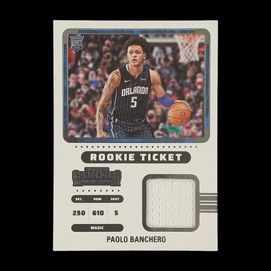 2022-23 Panini Contenders Paolo Banchero Rookie Ticket Jersey Relic