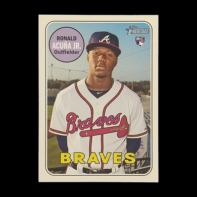 2018 Topps Heritage Ronald Acuna Jr Rookie #580