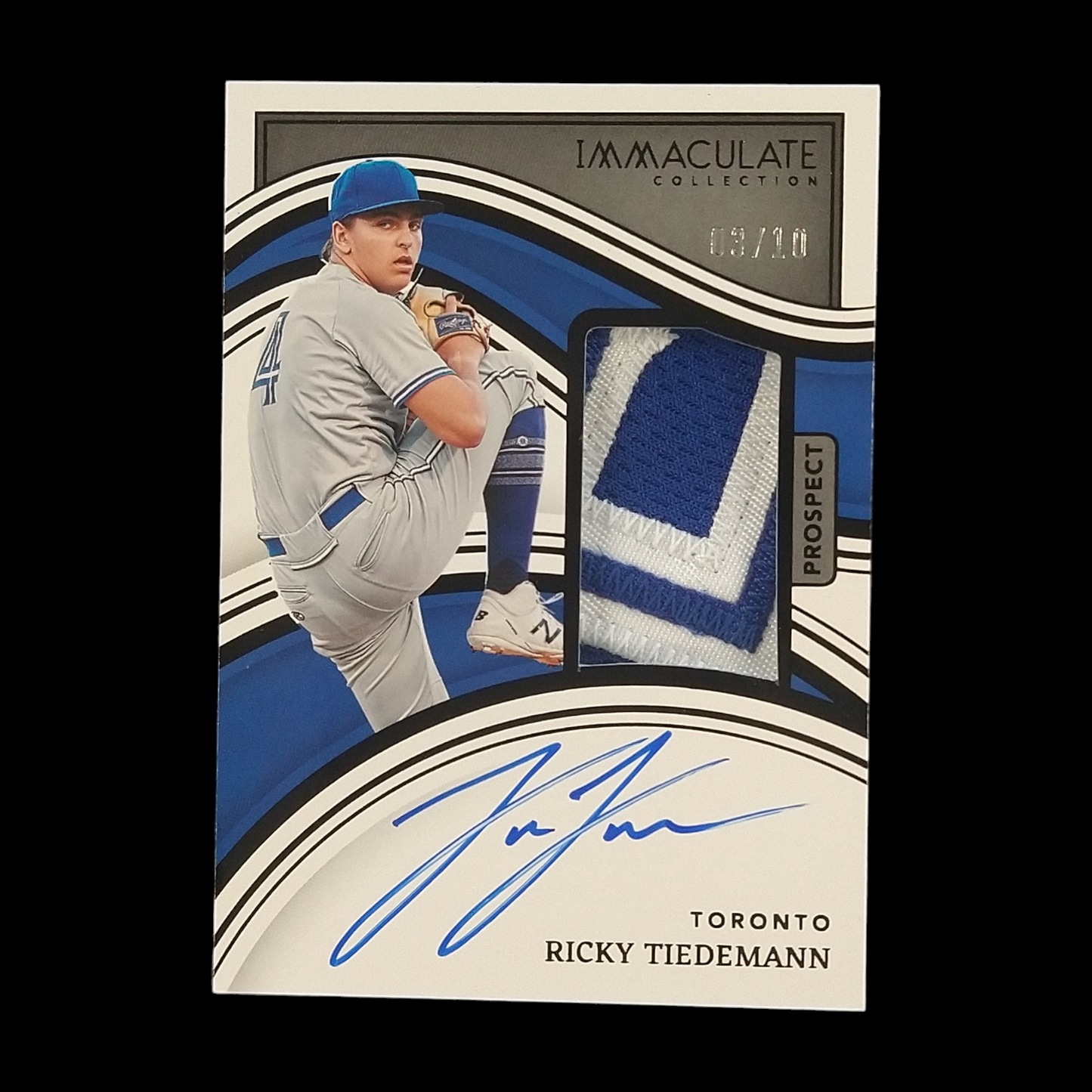 2023 Panini Immaculate Ricky Tiedemann Patch Autograph Serial # /10