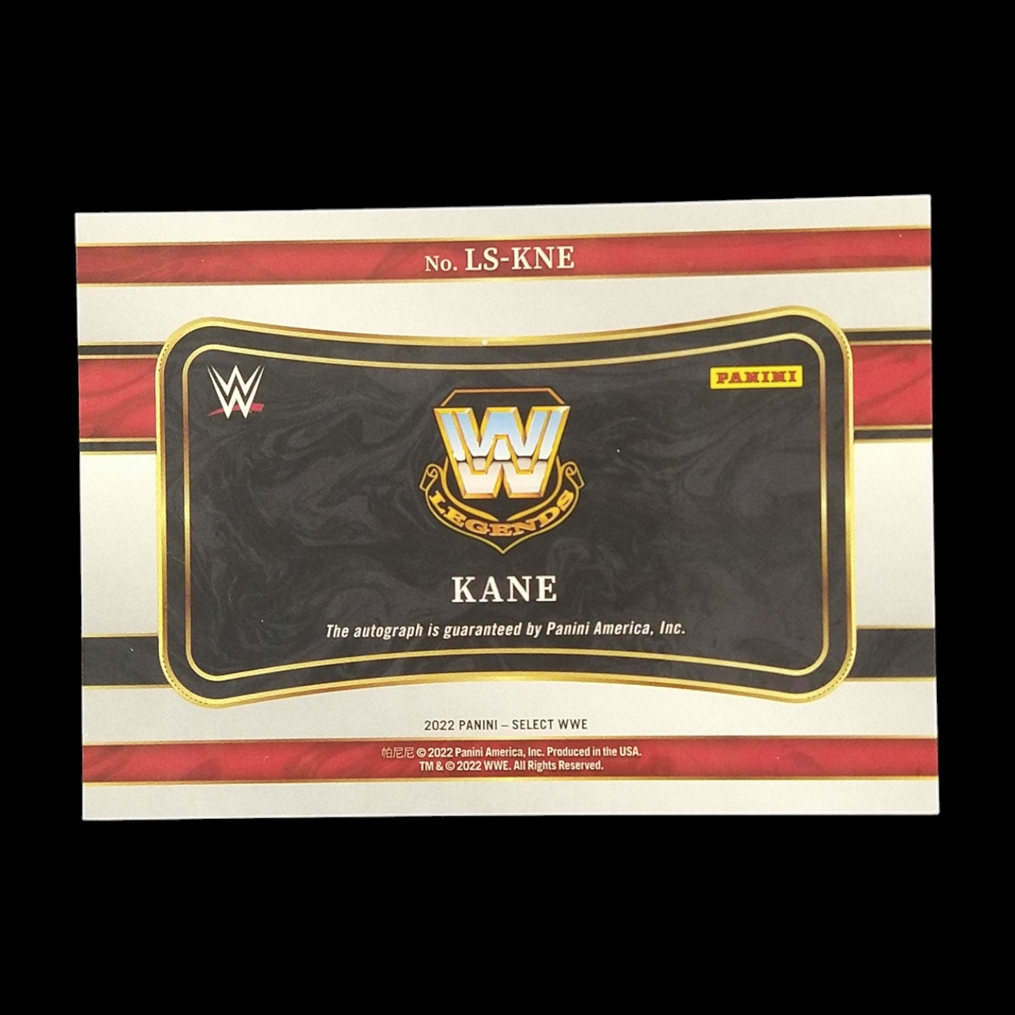 2022 Panini Select Kane Autograph