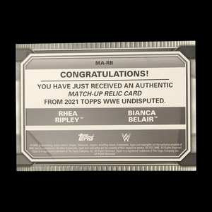 2021 Topps Undisputed Rhea Ripley & Bianca Belair Relic /5