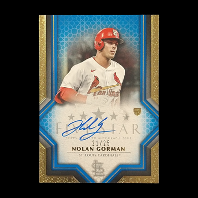 2023 Topps Five Star Nolan Gorman Blue Rookie Autograph /25