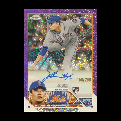 2023 Topps Chrome Kodai Senga Rookie Purple Speckle Rookie Refractor /299