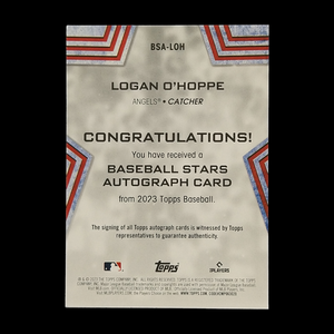 2023 Topps Logan O'Hoppe Rookie Autograph