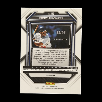 2023 Panini Prizm Kirby Puckett Orange Wave /50