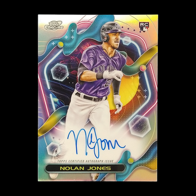 2023 Topps Cosmic Chrome Nolan Jones Rookie Refractor Autograph