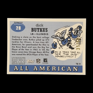 2005 Topps Chrome All American Dick Butkus All American Refractor /55