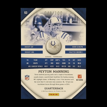 Load image into Gallery viewer, 2010 Panini Gridiron Gear Peyton Manning Gold /100