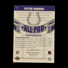Load image into Gallery viewer, 2003 Upper Deck Peyton Manning All Pro Patch Relic